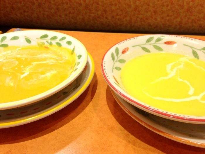 コーンクリームスープと、野菜好きのポタージュ